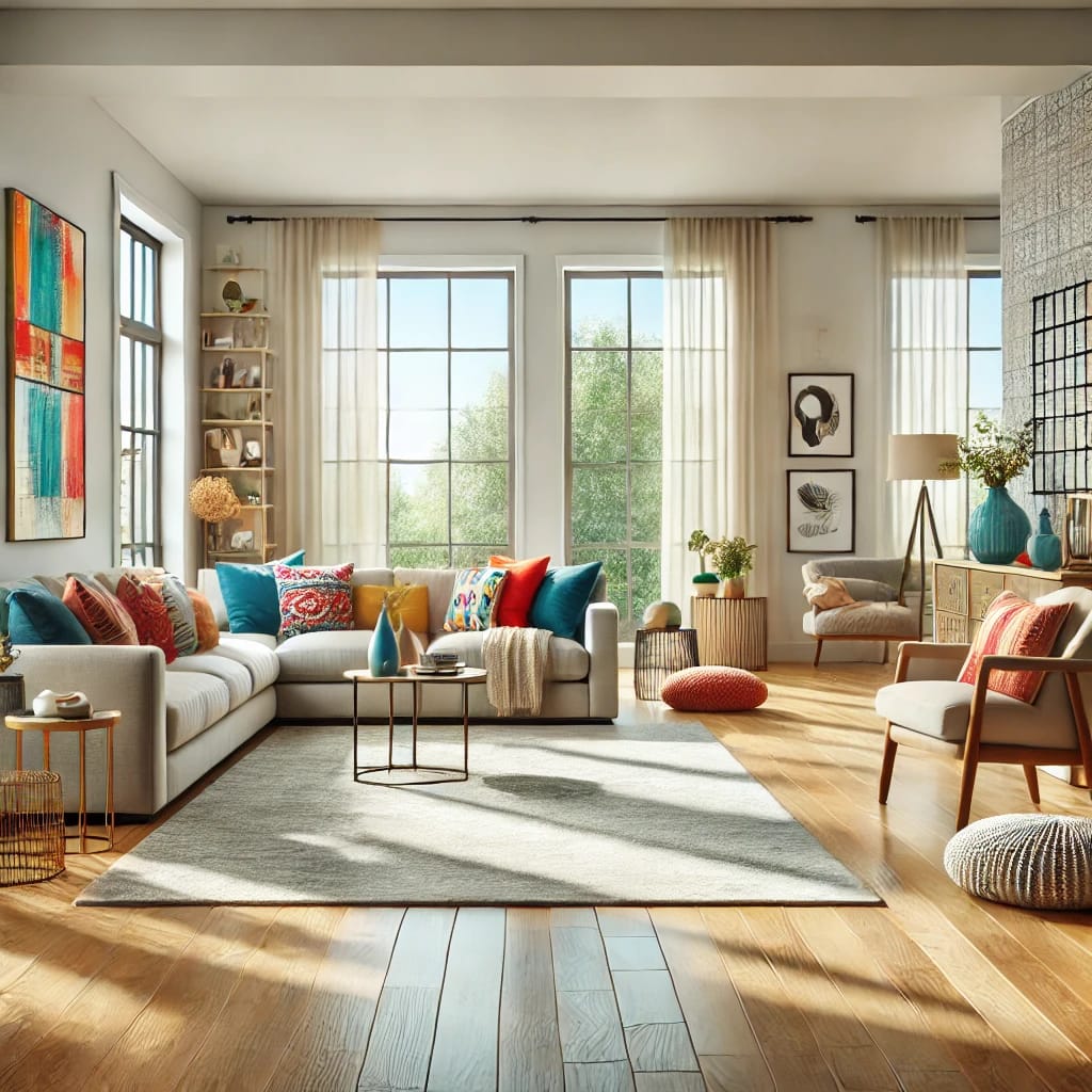 Bright, freshly deep-cleaned Cary NC home with polished floors, organized living space, and natural light.