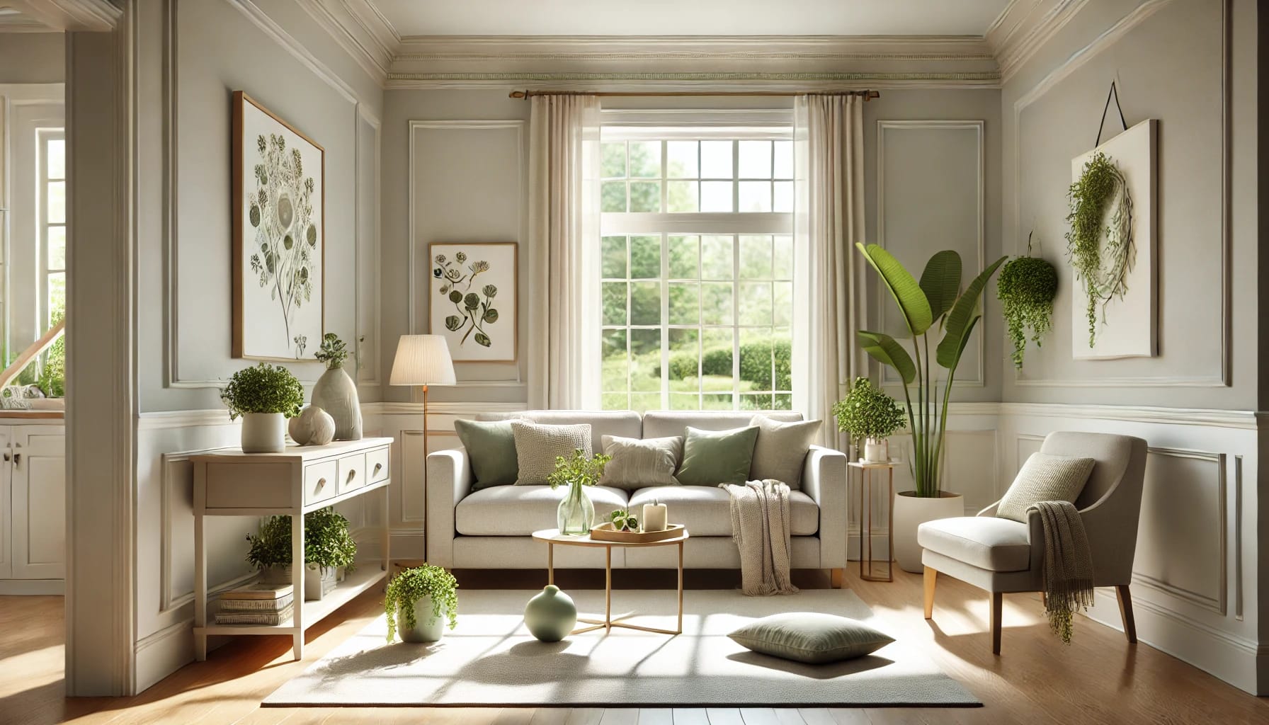 Clean, sunlit Cary NC home with polished wood floors and bright, organized interiors after a one-time deep clean.