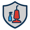 This badge shows that the cleaner brings all necessary supplies, including vacuums and cleaning agents, to every job. Supplies Provided Badge