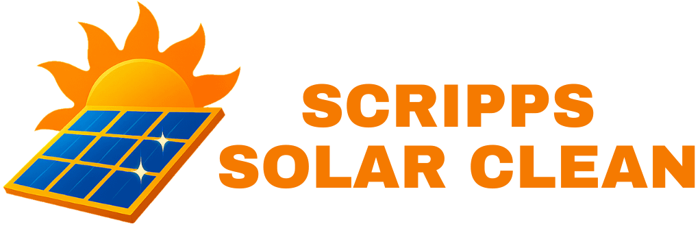 Scripps Solar Clean logo featuring bright sun and solar panels